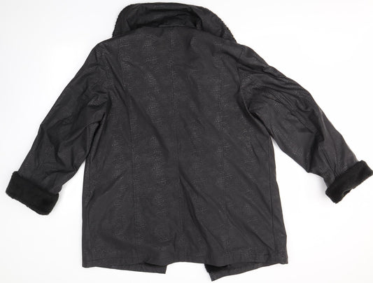Matalan Womens Black   Overcoat Coat Size 14