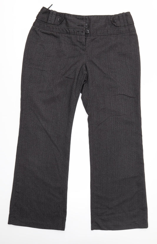 Womens UK Size 36 in NEXT Regular Fit Dress Pants Grey Trousers