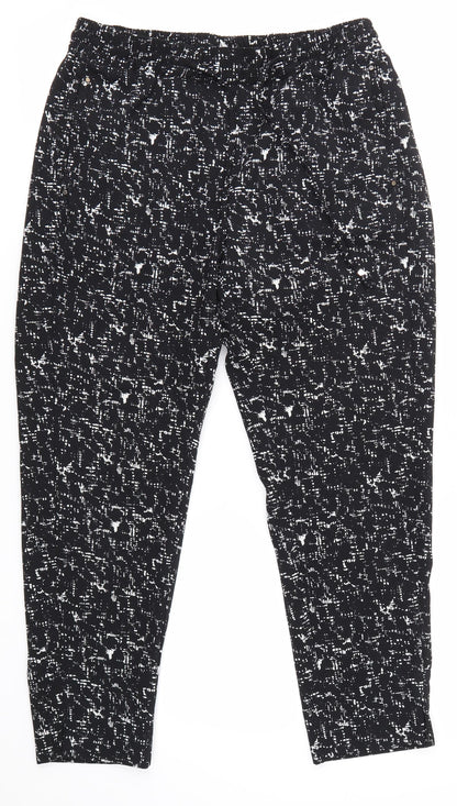 Womens UK Size 8 H&M Regular Fit Dress Pants Black Trousers