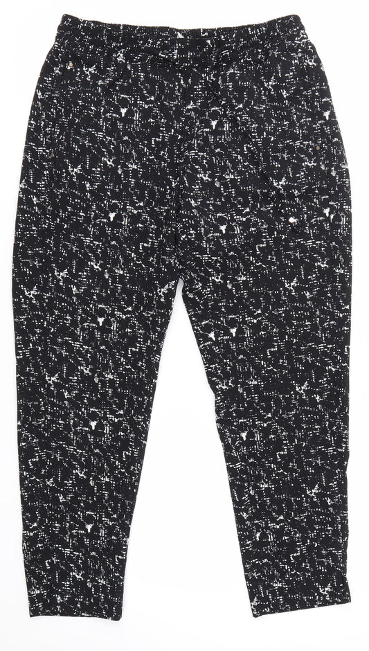 Womens UK Size 8 H&M Regular Fit Dress Pants Black Trousers