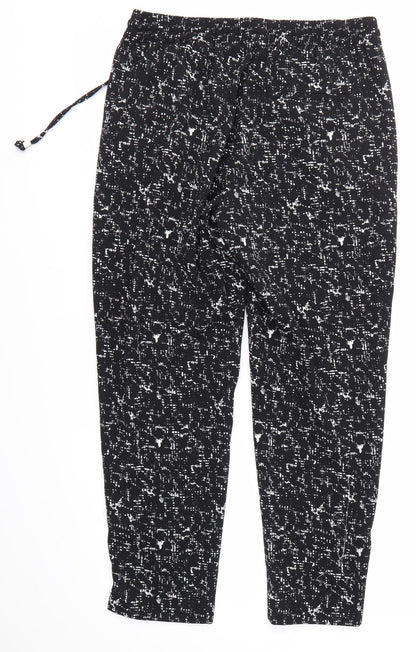 Womens UK Size 8 H&M Regular Fit Dress Pants Black Trousers
