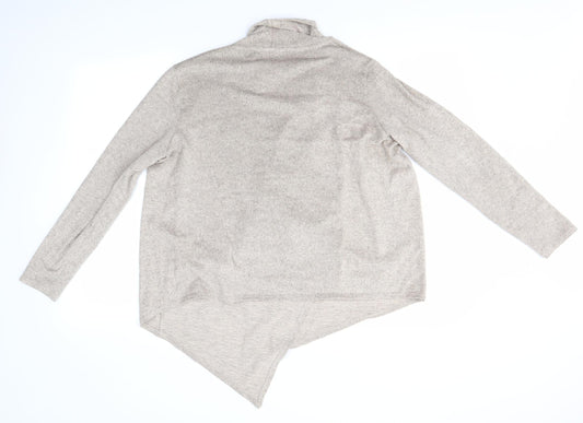 F&F Womens Brown V-Neck  Polyester Cardigan Jumper Size 10