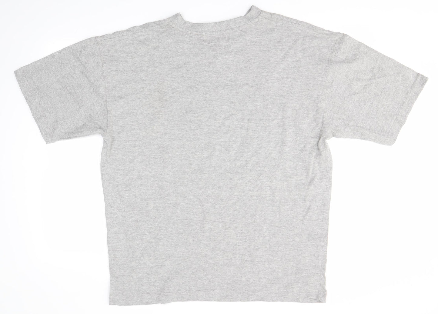 jeans&co Mens Grey  Cotton  T-Shirt Size L V-Neck
