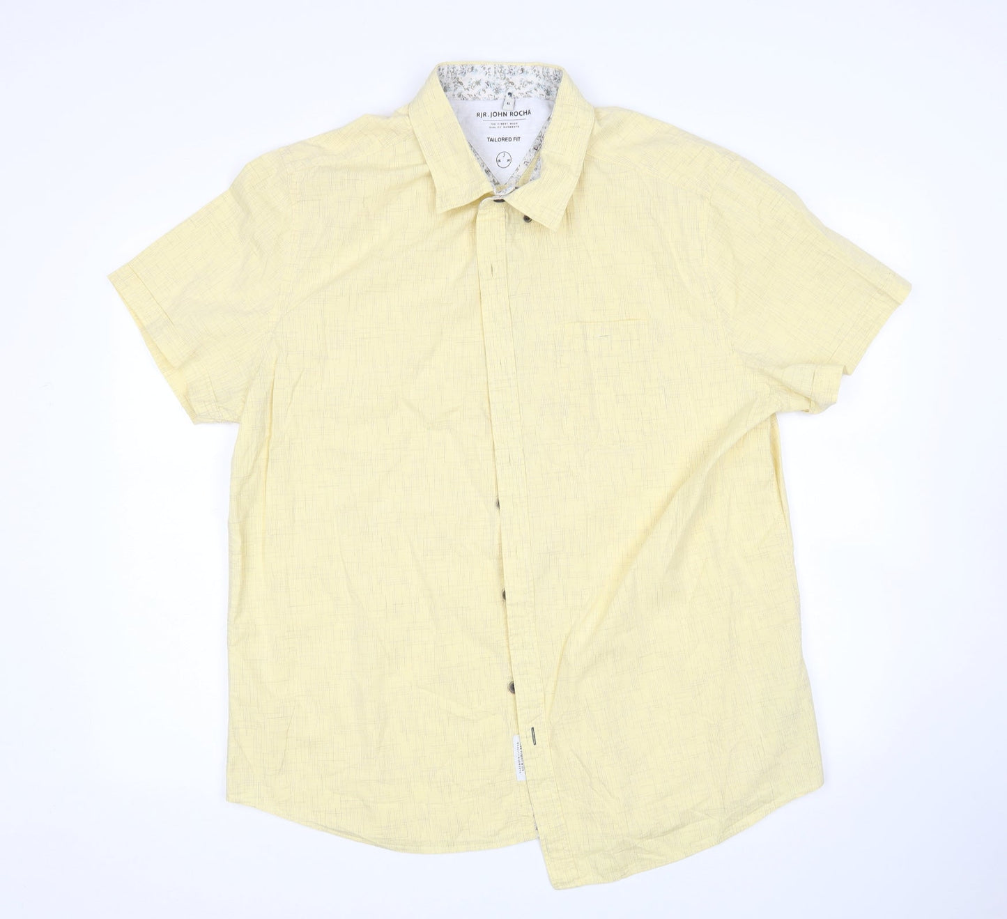 Womens UK Size XL John  Rocha Yellow Basic Button-Up