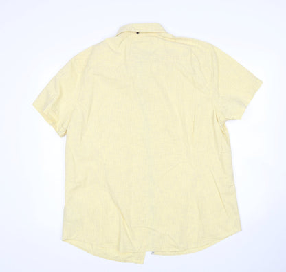 Womens UK Size XL John  Rocha Yellow Basic Button-Up