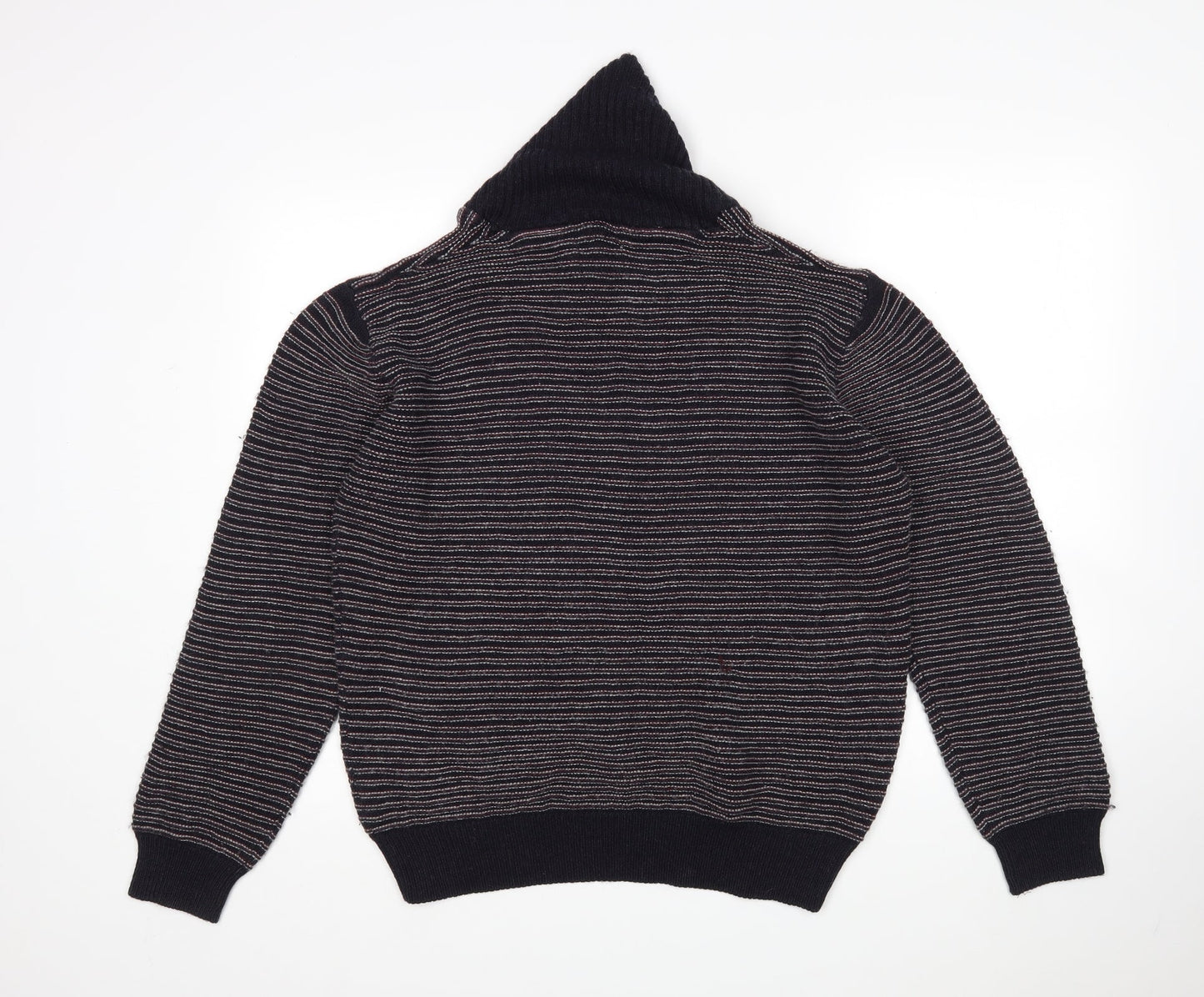 Onfire Mens Multicoloured V-Neck Striped Acrylic Pullover Jumper Size XL