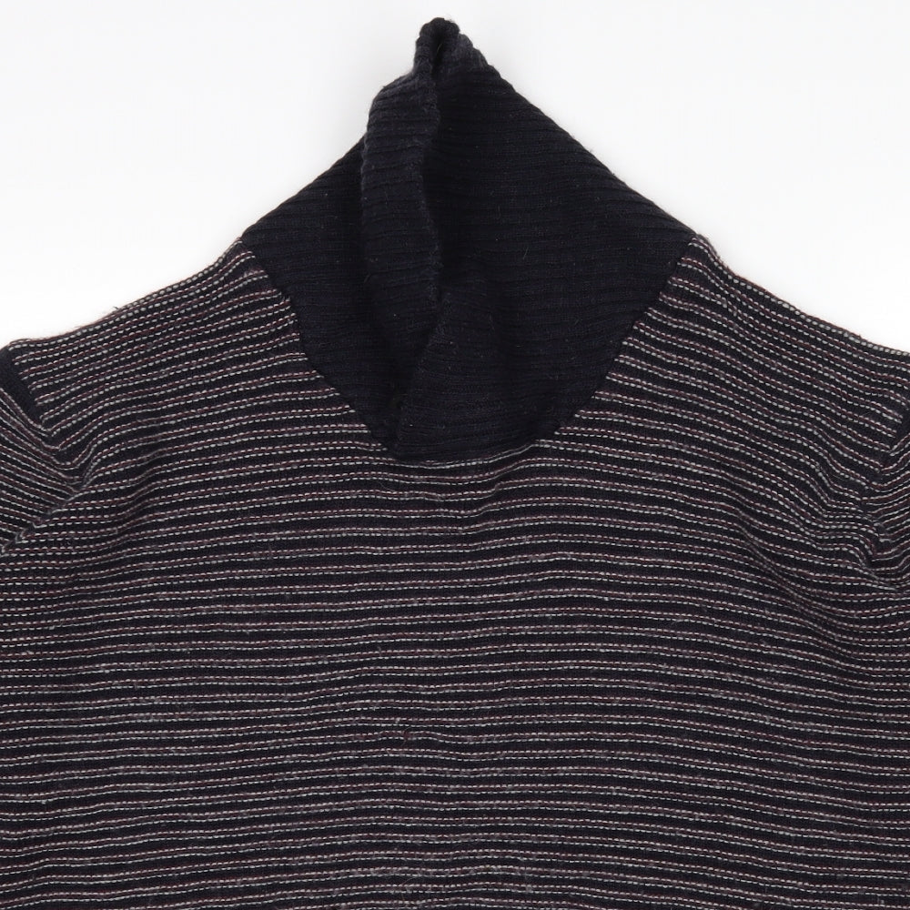 Onfire Mens Multicoloured V-Neck Striped Acrylic Pullover Jumper Size XL