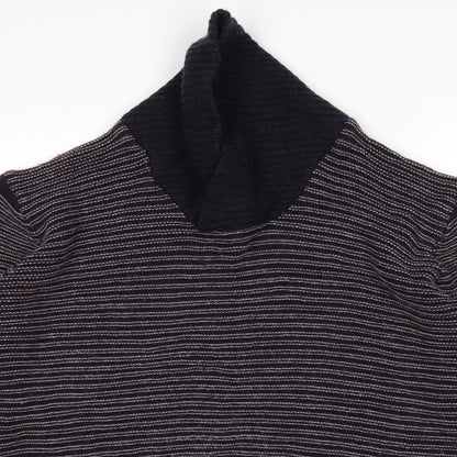 Onfire Mens Multicoloured V-Neck Striped Acrylic Pullover Jumper Size XL
