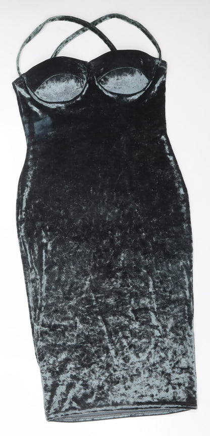 IX LONDON Womens Green  Polyester Bodycon  Size 12 Sweetheart