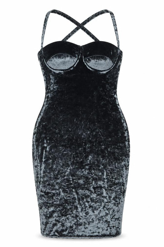 Front view of IX LONDON women’s green polyester bodycon, size UK 12, sweetheart
