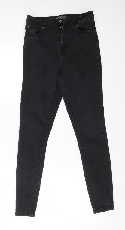 DENIM CO Womens Black  Cotton Skinny Jeans Size 12 L28 in Regular