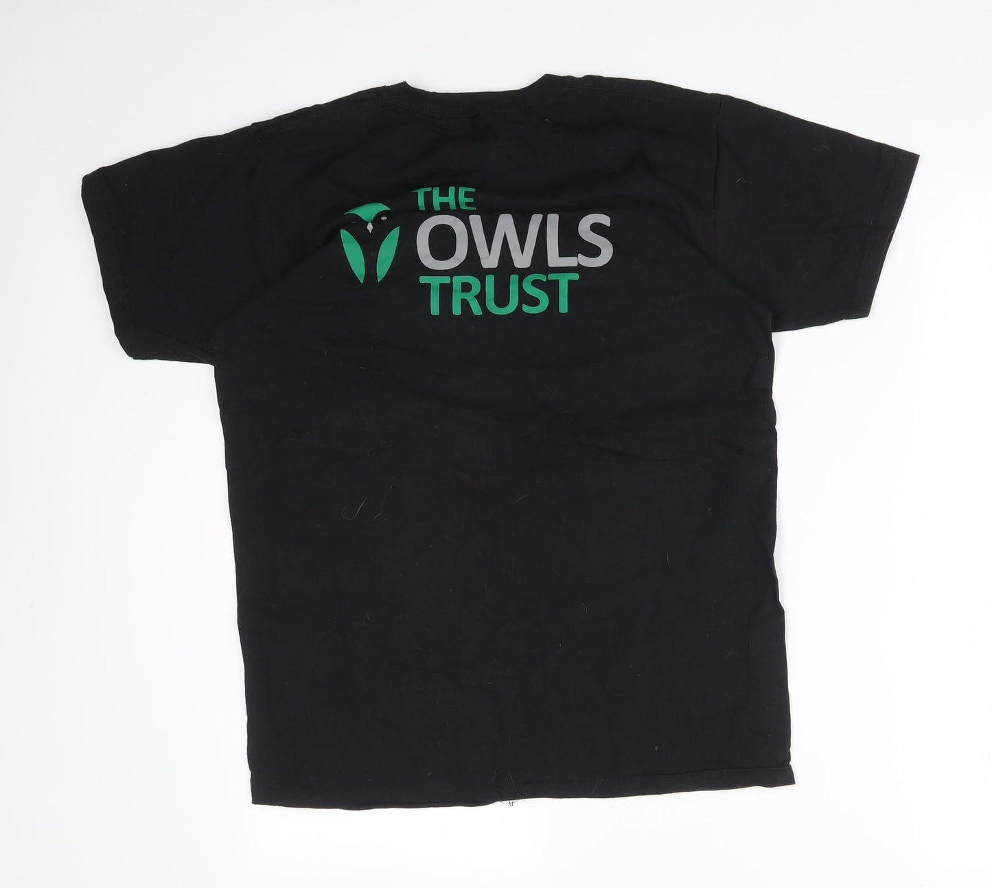 Womens UK Size S Fruit of the Loom Black Basic T-Shirt