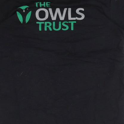 Womens UK Size S Fruit of the Loom Black Basic T-Shirt