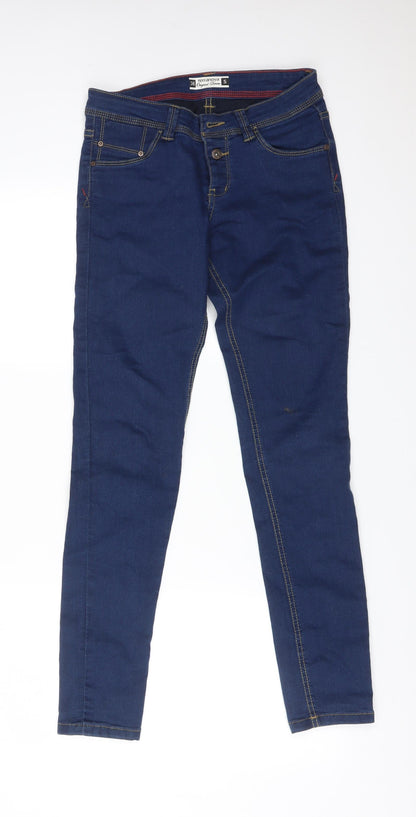 Womens UK Size S Terranova Regular Fit Skinny Blue Jeans
