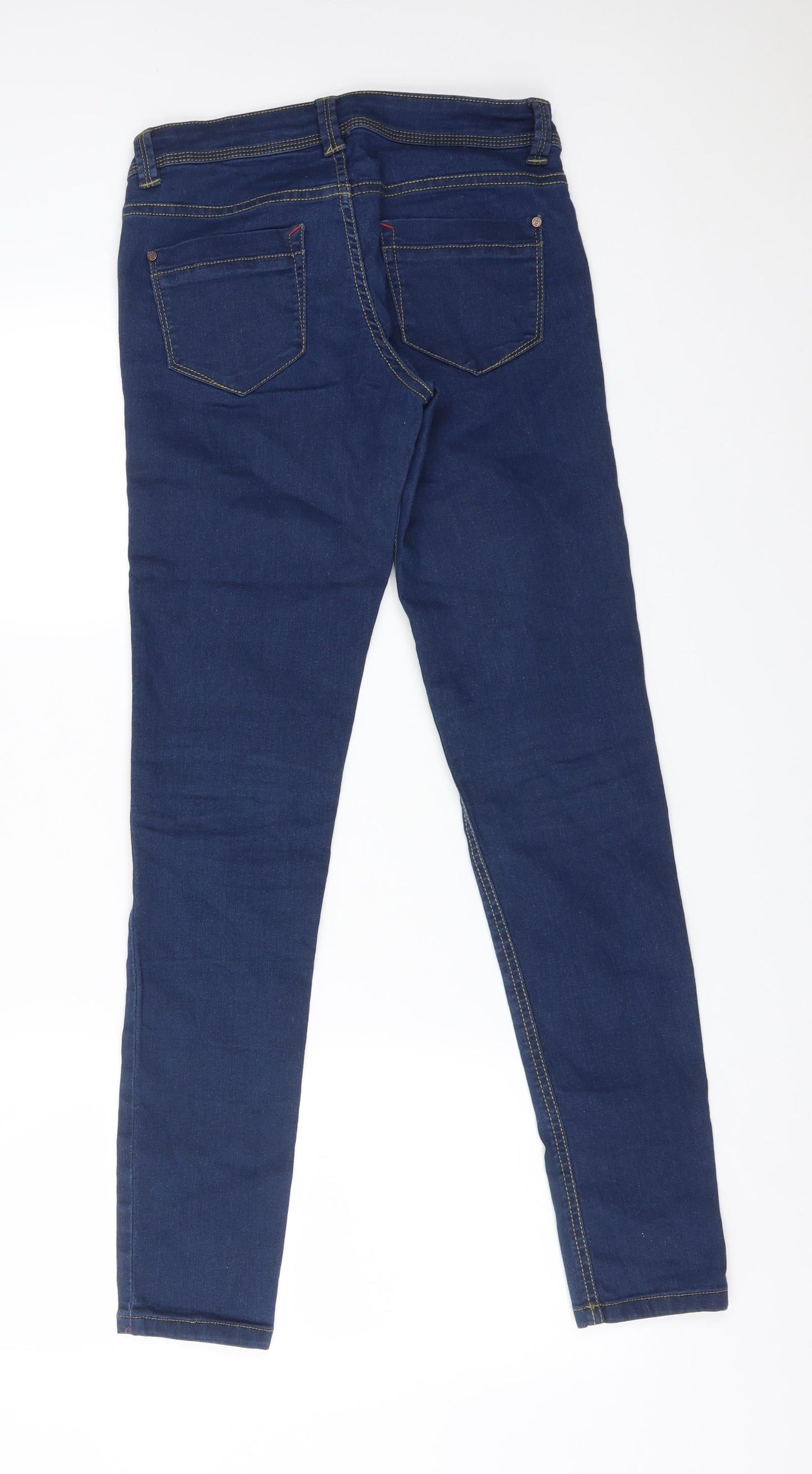 Womens UK Size S Terranova Regular Fit Skinny Blue Jeans