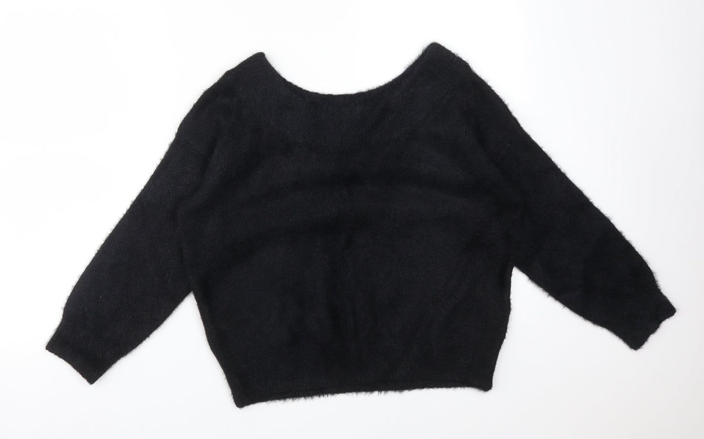 Womens UK Size S New Look Black Basic T-Shirt