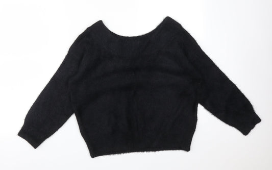 Womens UK Size S New Look Black Basic T-Shirt