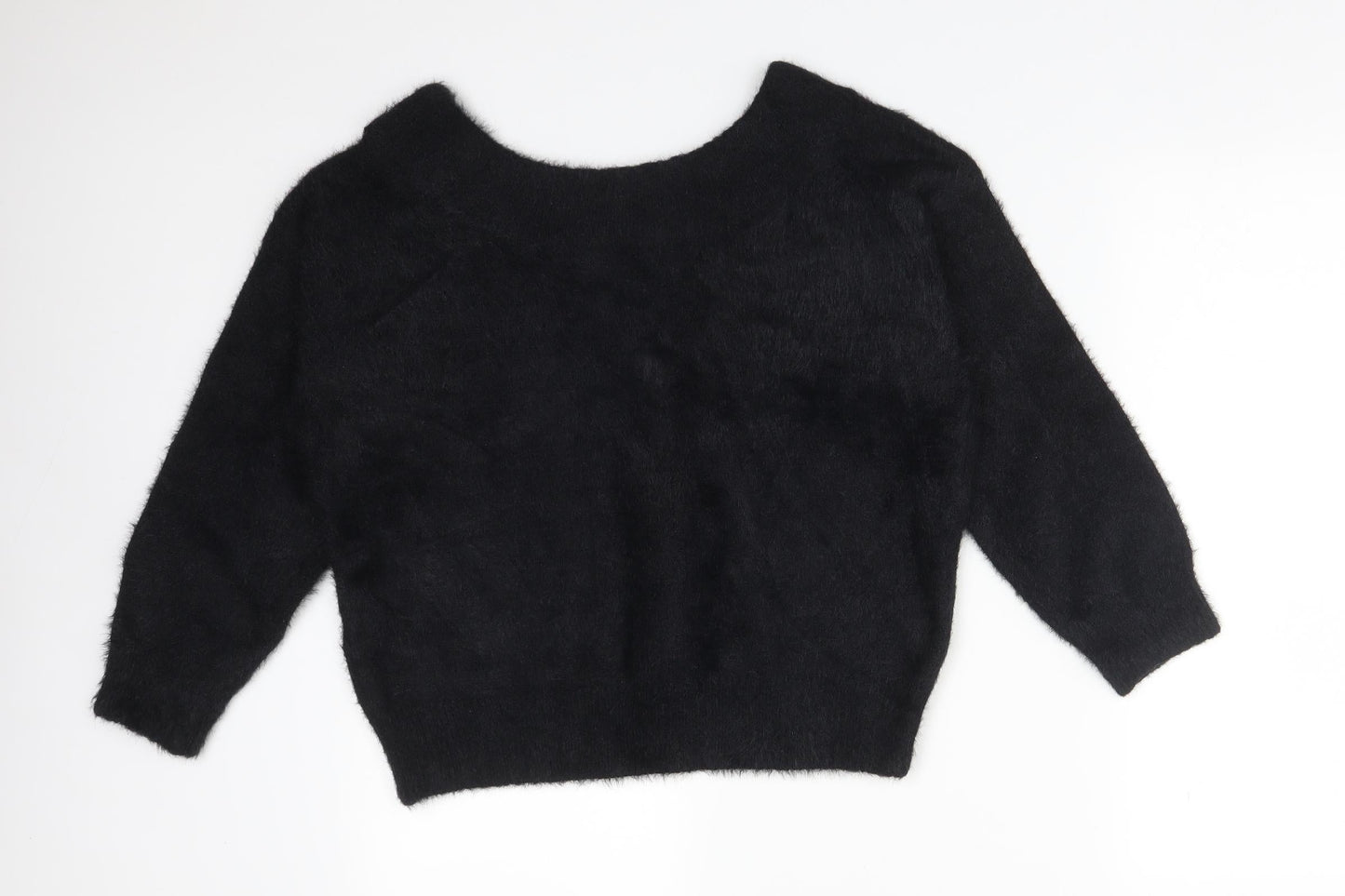 Womens UK Size S New Look Black Basic T-Shirt