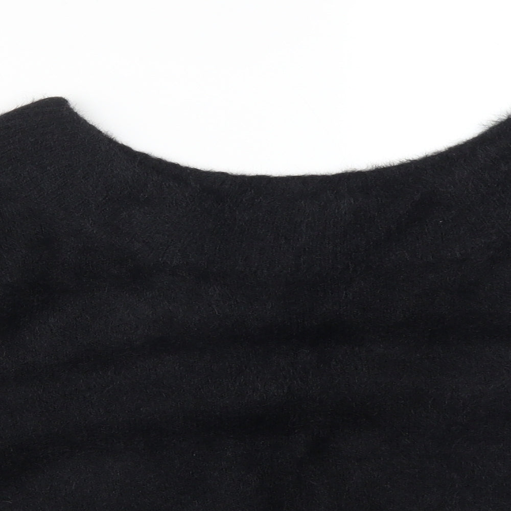 Womens UK Size S New Look Black Basic T-Shirt