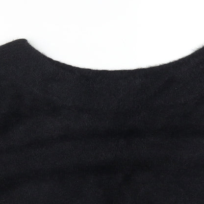 Womens UK Size S New Look Black Basic T-Shirt