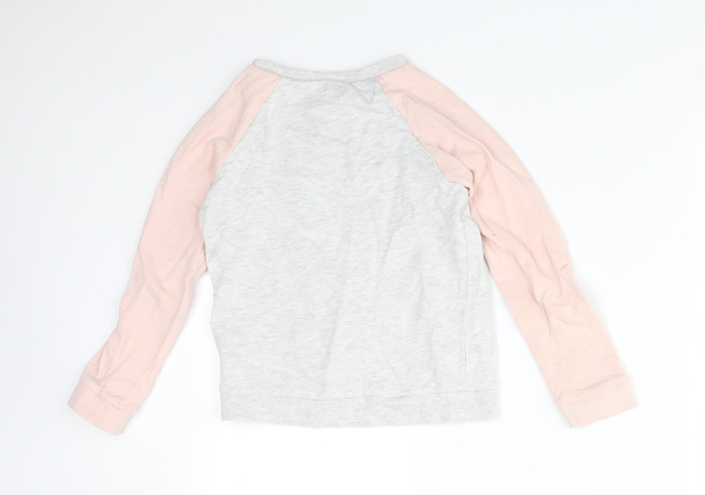 H&M Girls Multicoloured Colourblock Cotton Pullover Sweatshirt Size 7-8 Years   - HEART