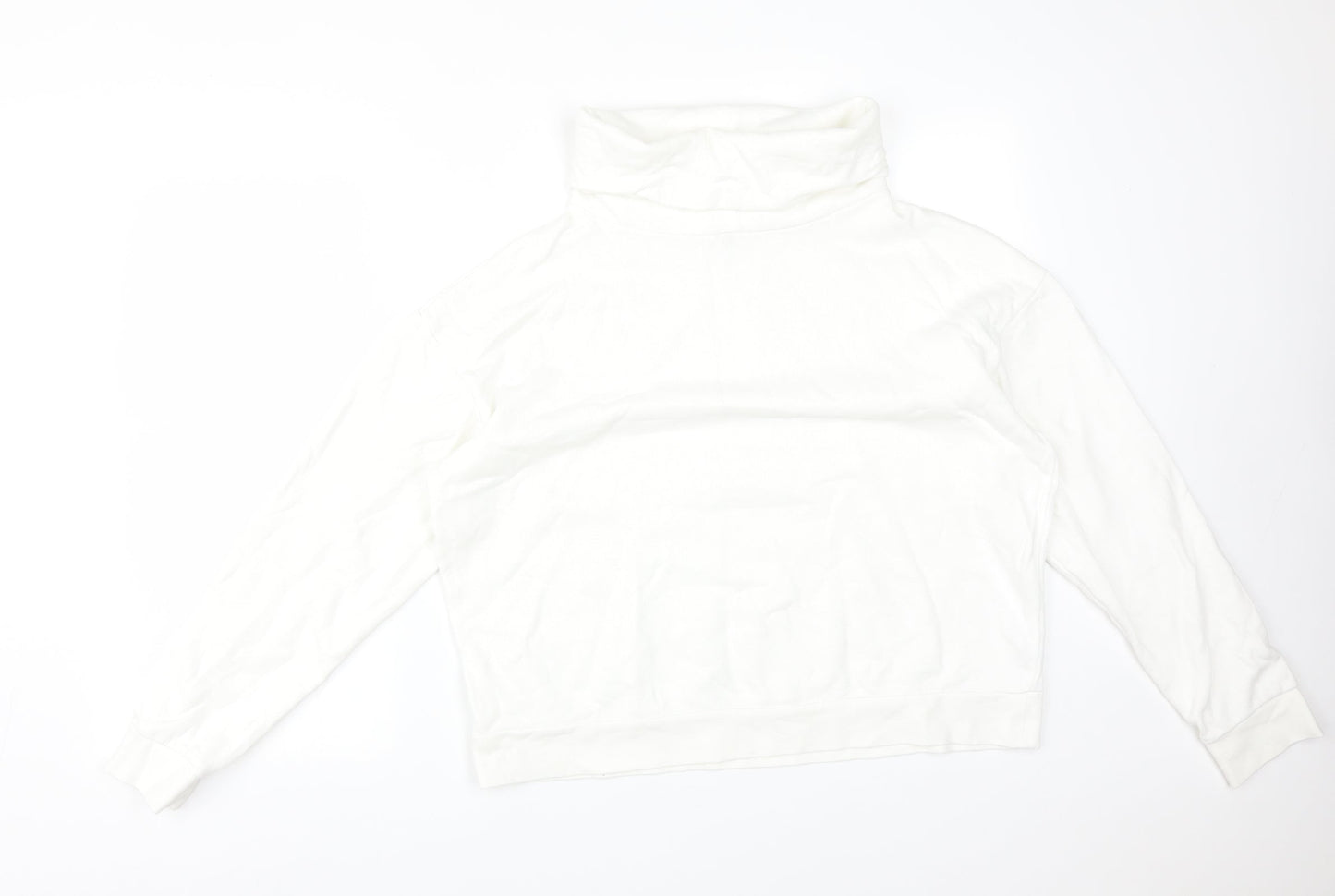 Dorothy Perkins Womens White  Cotton Pullover Sweatshirt Size 14