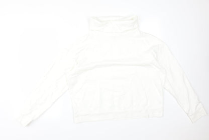 Dorothy Perkins Womens White  Cotton Pullover Sweatshirt Size 14