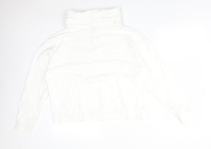 Dorothy Perkins Womens White  Cotton Pullover Sweatshirt Size 14