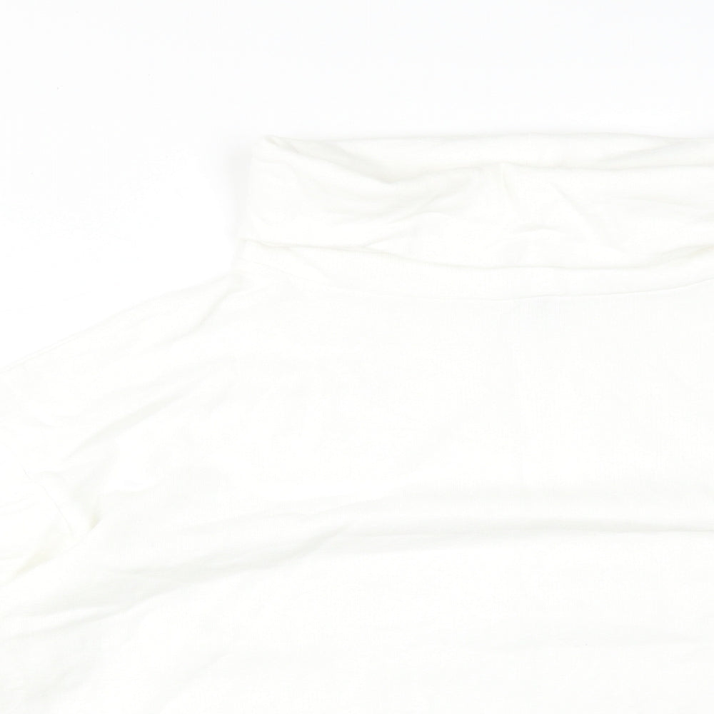 Dorothy Perkins Womens White  Cotton Pullover Sweatshirt Size 14