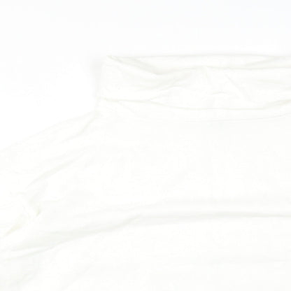 Dorothy Perkins Womens White  Cotton Pullover Sweatshirt Size 14