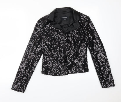 Atmosphere Womens Black  Polyester Jacket Blazer Size 8