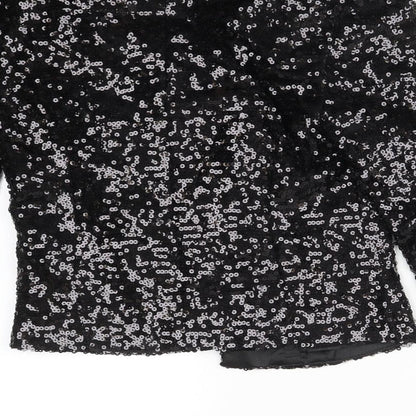 Atmosphere Womens Black  Polyester Jacket Blazer Size 8