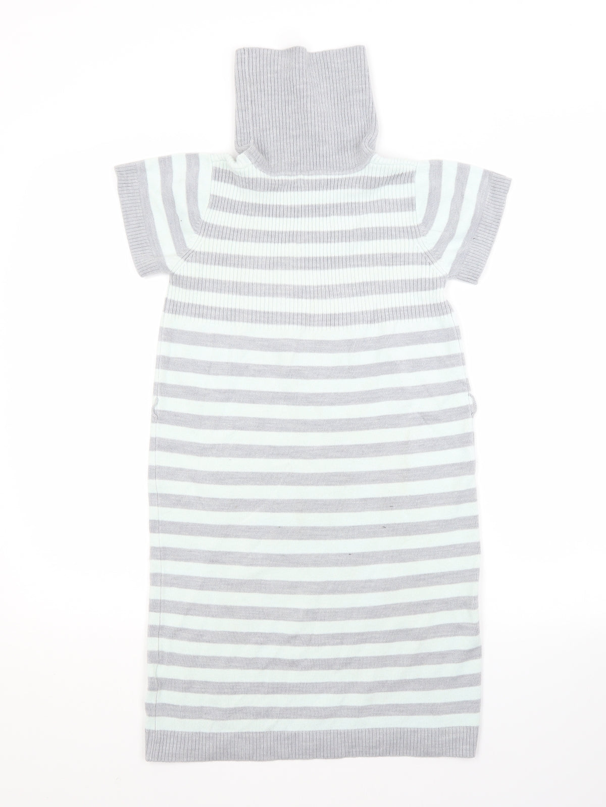 CQ Girls Multicoloured Striped Acrylic Jumper Dress  Size 10-11 Years Roll Neck