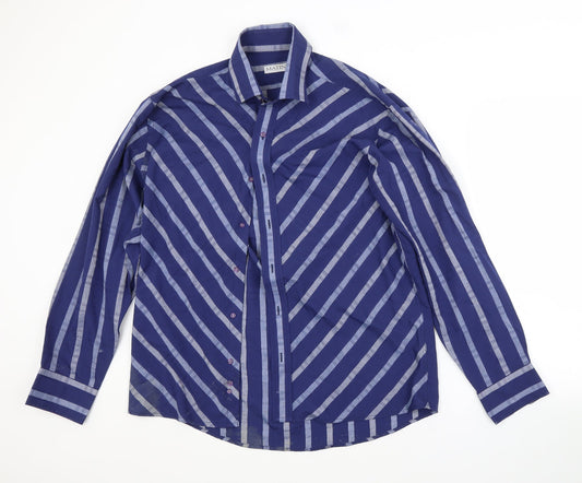 Mens UK Size L MATINEE Blue  Button-Up Long Sleeve Casual Shirt