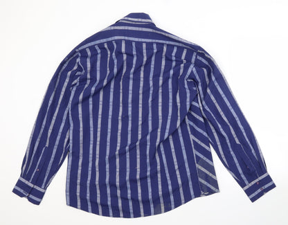 Mens UK Size L MATINEE Blue  Button-Up Long Sleeve Casual Shirt