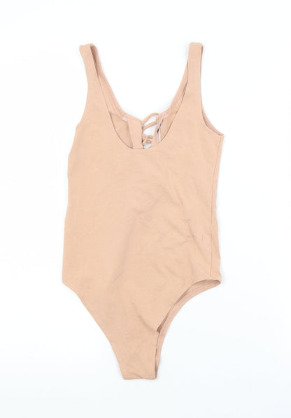 Topshop Womens Brown  Cotton Unitard One-Piece Size 8