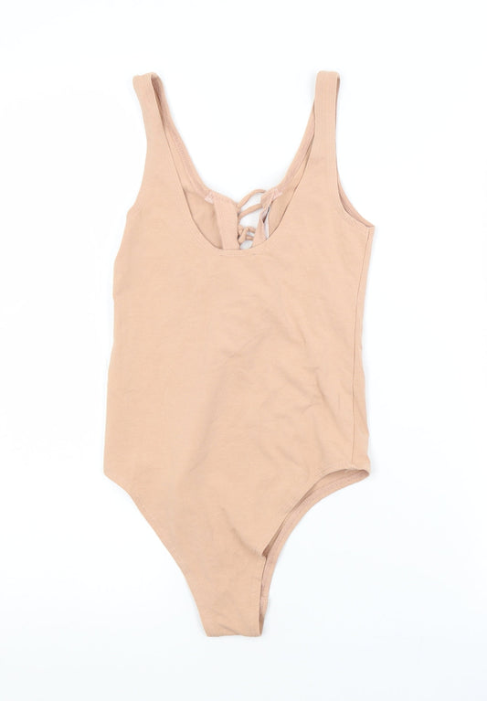 Topshop Womens Brown  Cotton Unitard One-Piece Size 8