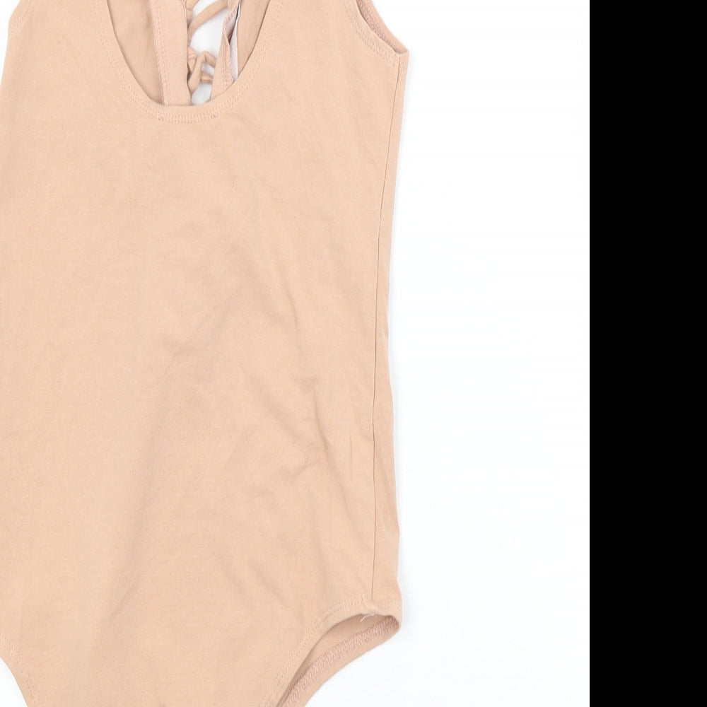 Topshop Womens Brown  Cotton Unitard One-Piece Size 8