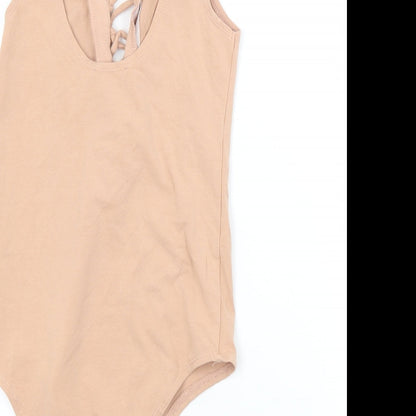 Topshop Womens Brown  Cotton Unitard One-Piece Size 8