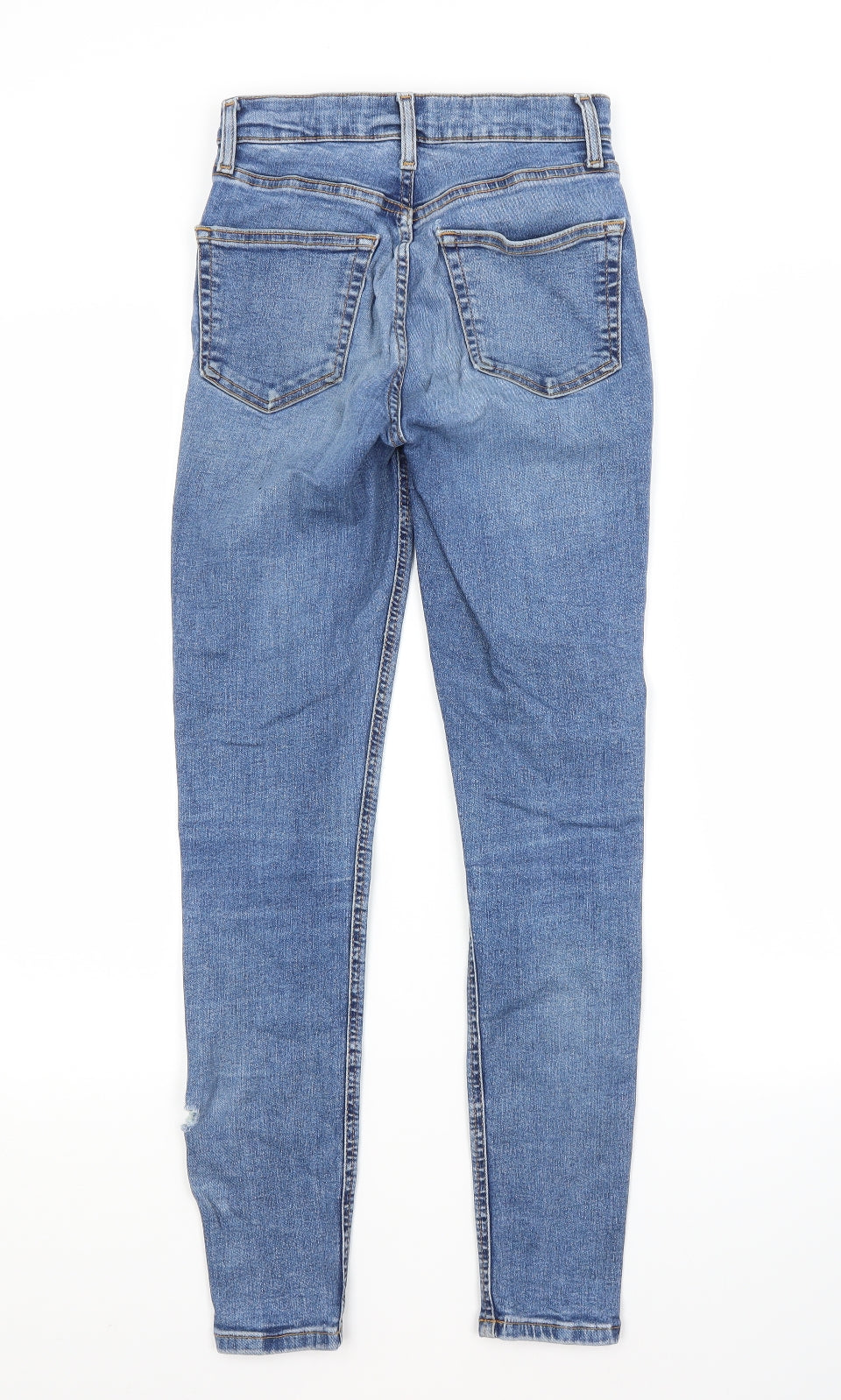 Topshop Womens Blue  Cotton Skinny Jeans Size 25 in L32 in Regular