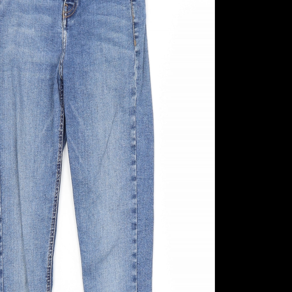 Topshop Womens Blue  Cotton Skinny Jeans Size 25 in L32 in Regular