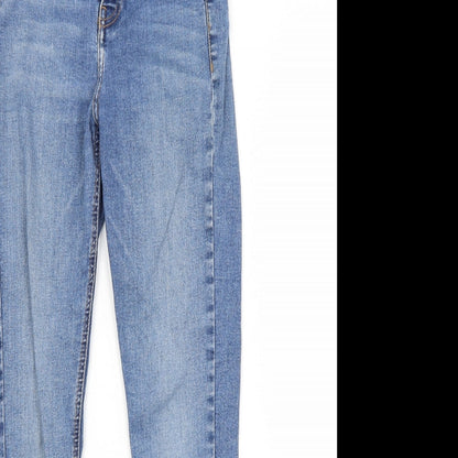 Topshop Womens Blue  Cotton Skinny Jeans Size 25 in L32 in Regular
