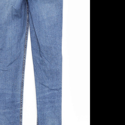 Topshop Womens Blue  Cotton Skinny Jeans Size 25 in L32 in Regular