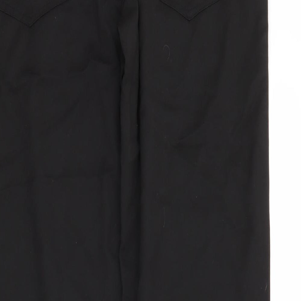 Peacocks Mens Black  Polyester Trousers  Size 32 in L30 in Regular