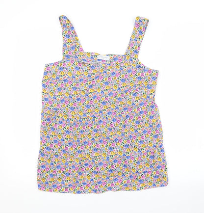 Papaya Womens Multicoloured Fair Isle Viscose Basic Blouse Size 10 Square Neck