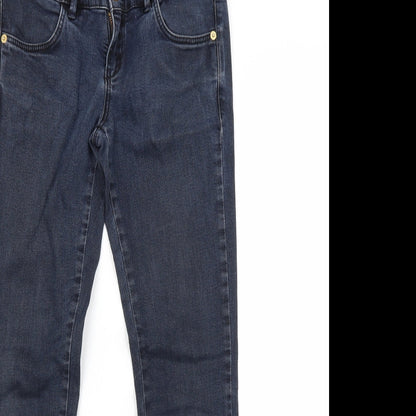 Topshop Womens Blue  Cotton Skinny Jeans Size 28 in L30 in Regular