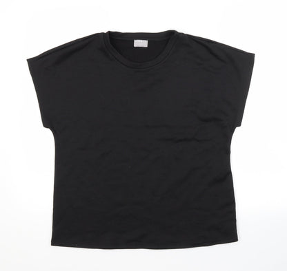 Womens UK Size 10 JEFF & CO Black Basic T-Shirt