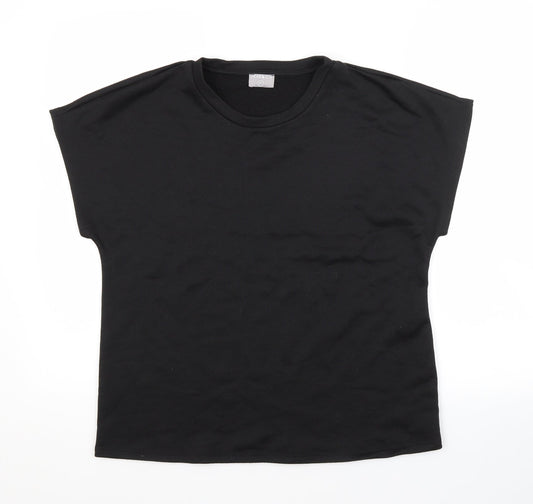 Womens UK Size 10 JEFF & CO Black Basic T-Shirt