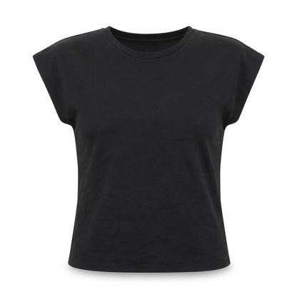 Womens UK Size 10 JEFF & CO Black Basic T-Shirt