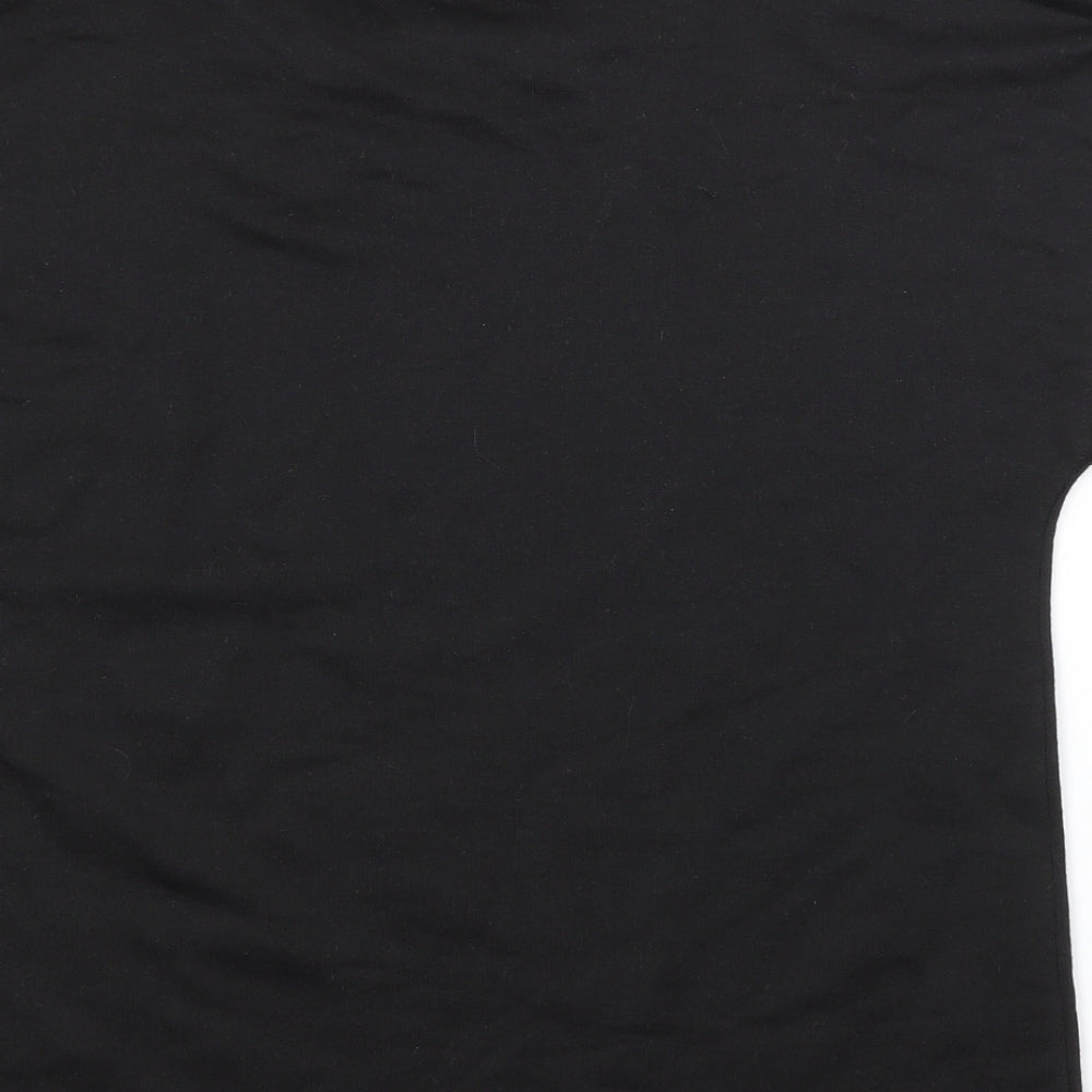 Womens UK Size 10 JEFF & CO Black Basic T-Shirt